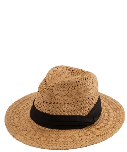Woven Fedora Summer Straw Hat HA320103 TAN